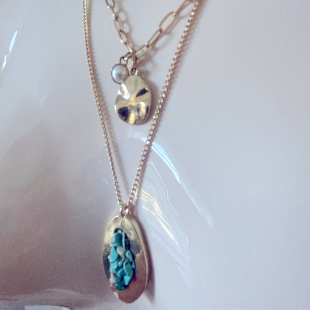 🌸3 for $20 Gold 3 LayerNecklace, Choker Chain Pendant Jewelry charm necklace